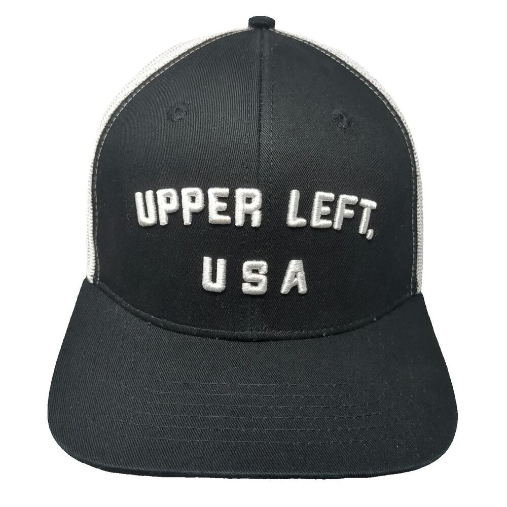 The Great PNW Trucker Hat Black White One Size Upper Left USA Mesh Back